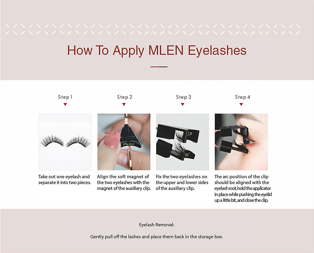 MLEN Soft Magnetic Eyelash Extensions - Japanese Natural Comic Style